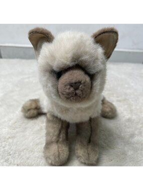 Douglas Cuddle Toys Fu Siamese Cat 9 DLUX Plush Stuffed Animal Soft Cream Brown